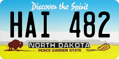 ND license plate HAI482
