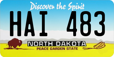 ND license plate HAI483