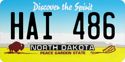 ND license plate HAI486