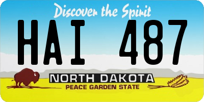 ND license plate HAI487