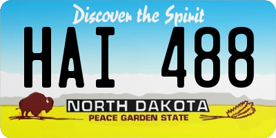 ND license plate HAI488