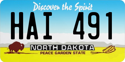 ND license plate HAI491