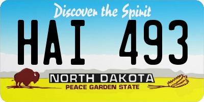 ND license plate HAI493