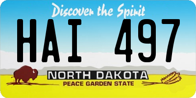 ND license plate HAI497