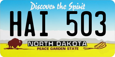 ND license plate HAI503