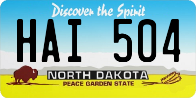 ND license plate HAI504