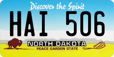 ND license plate HAI506