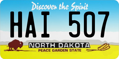 ND license plate HAI507