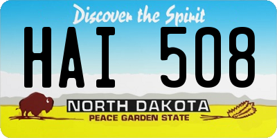 ND license plate HAI508