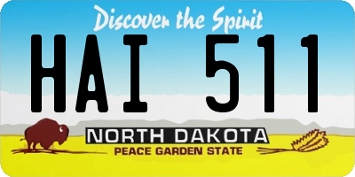 ND license plate HAI511