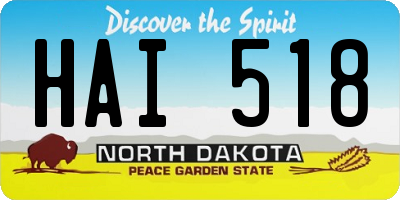 ND license plate HAI518