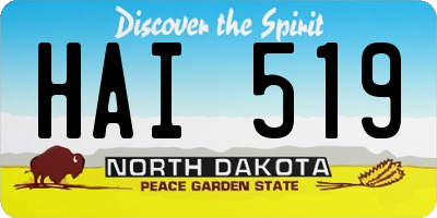 ND license plate HAI519