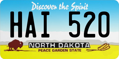 ND license plate HAI520