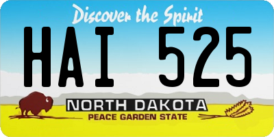 ND license plate HAI525