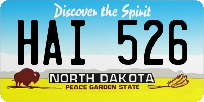 ND license plate HAI526