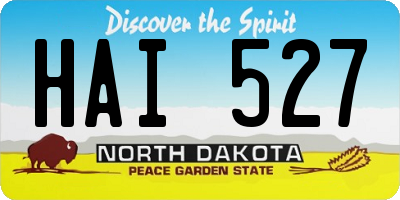 ND license plate HAI527
