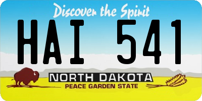 ND license plate HAI541