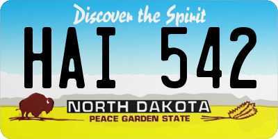 ND license plate HAI542