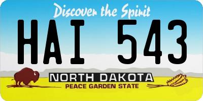 ND license plate HAI543