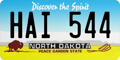 ND license plate HAI544