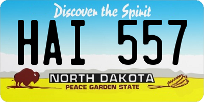 ND license plate HAI557