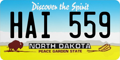 ND license plate HAI559