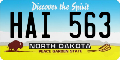 ND license plate HAI563
