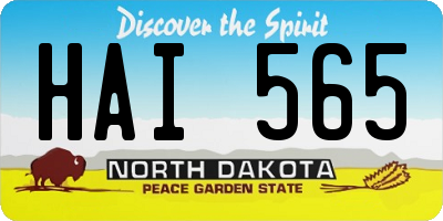 ND license plate HAI565