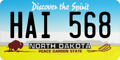 ND license plate HAI568