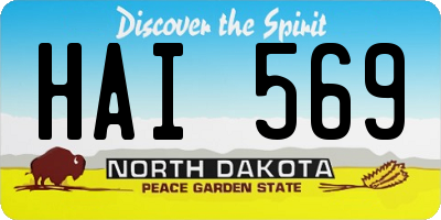 ND license plate HAI569