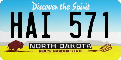 ND license plate HAI571