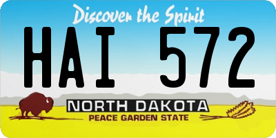 ND license plate HAI572