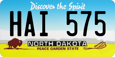 ND license plate HAI575