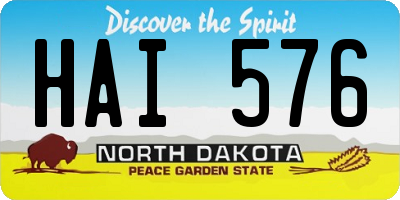 ND license plate HAI576