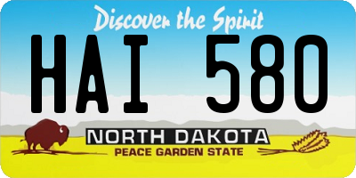 ND license plate HAI580