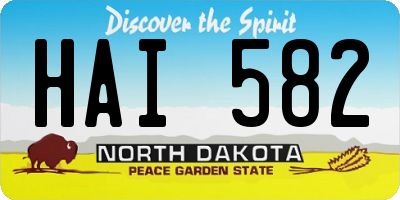 ND license plate HAI582