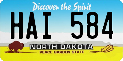ND license plate HAI584