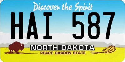 ND license plate HAI587