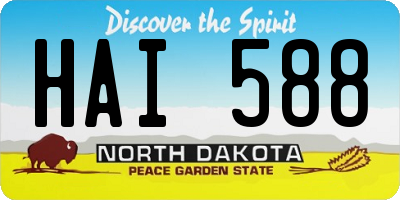 ND license plate HAI588