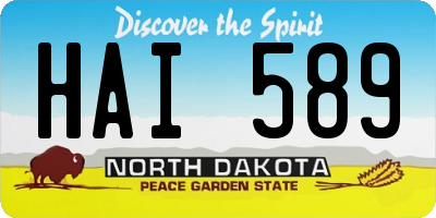 ND license plate HAI589