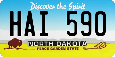 ND license plate HAI590