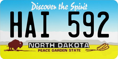 ND license plate HAI592