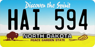 ND license plate HAI594