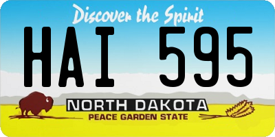 ND license plate HAI595