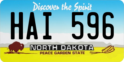 ND license plate HAI596
