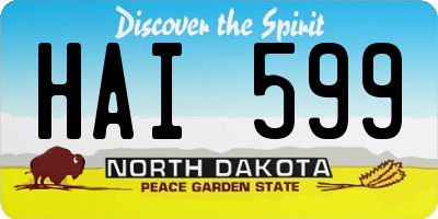 ND license plate HAI599
