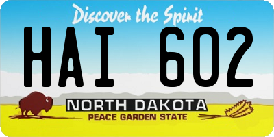 ND license plate HAI602