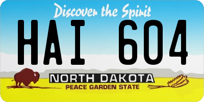 ND license plate HAI604