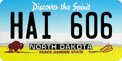 ND license plate HAI606