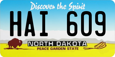 ND license plate HAI609